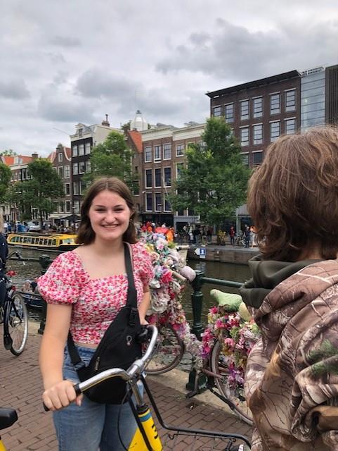 outside Anne Frank House Amsterdam